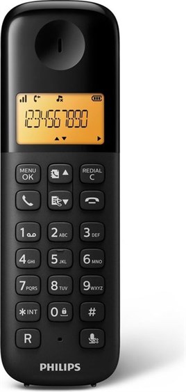 Philips D1601B/01 Kablosuz Dect Telsiz Telefon Siyah