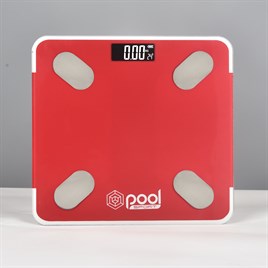Pool Sport HZ-1101 Dijital Akıllı Baskül Kırmızı